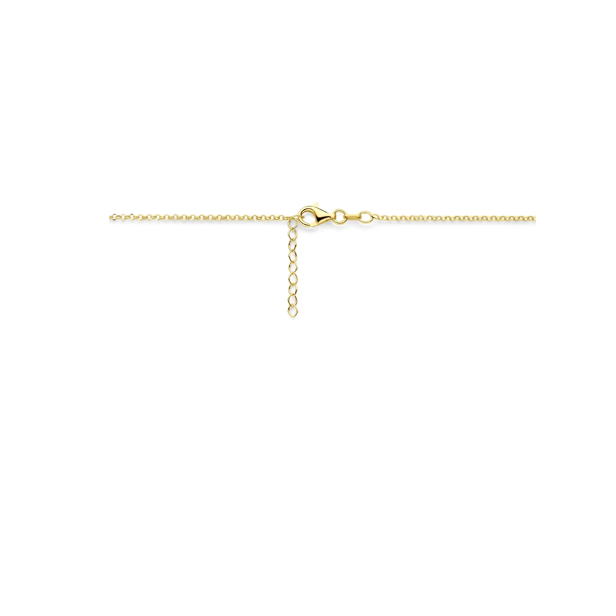collier veer 41 + 3 cm 1 micron zilver verguld (geel)
