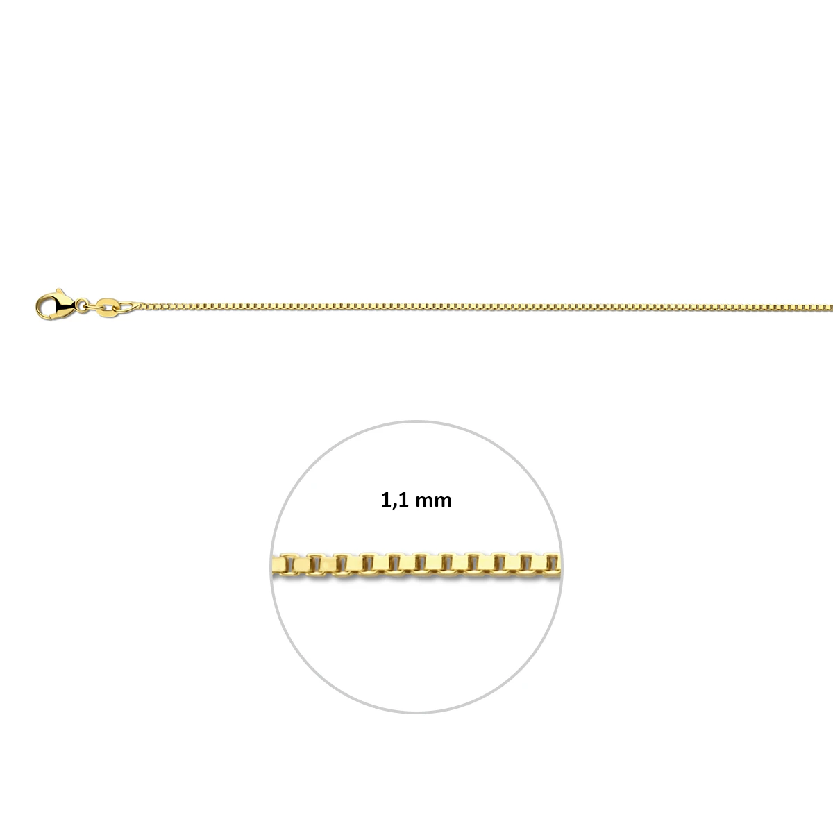 venetiaans 1,1 mm 14K geelgoud