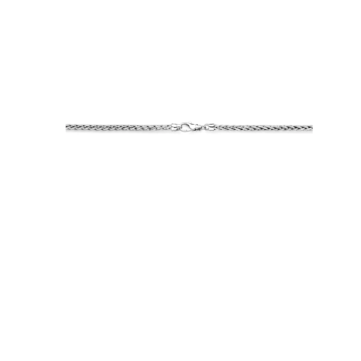collier vossestaart 4,0 mm 43 cm zilver gerhodineerd