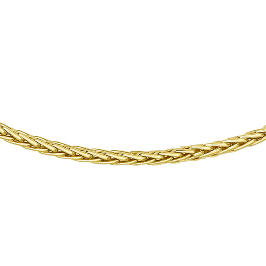 collier vossestaart massief 3,0 mm 45 cm silgold (geel met zilverkern)