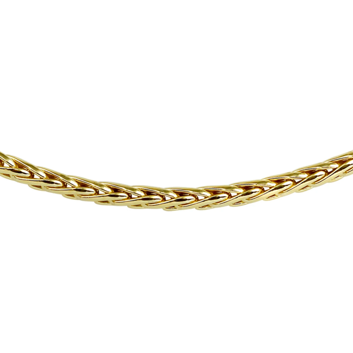 collier vossestaart massief 4,0 mm Silgold (geel met zilverkern)