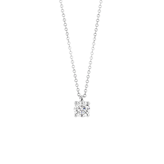 Collier Witgoud 14k met lab grown diamant