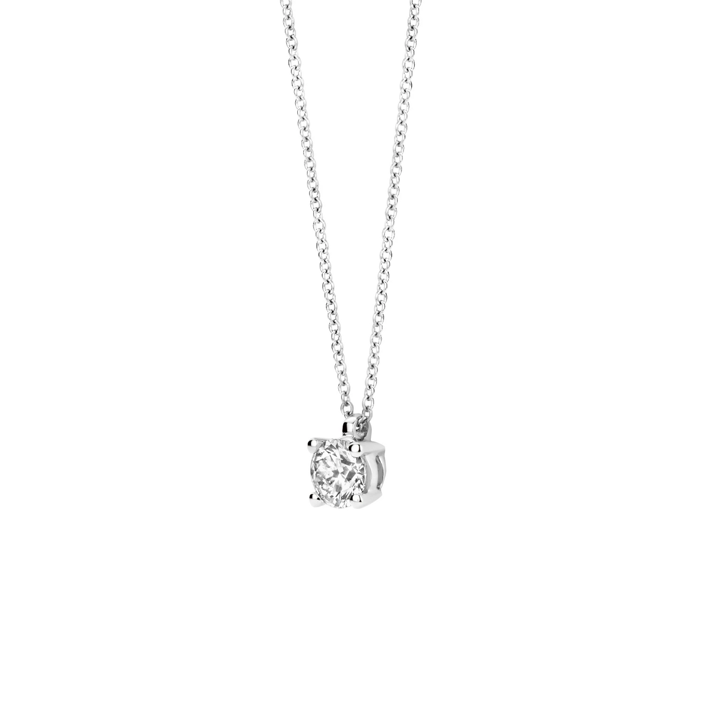 Collier Witgoud 14k met lab grown diamant