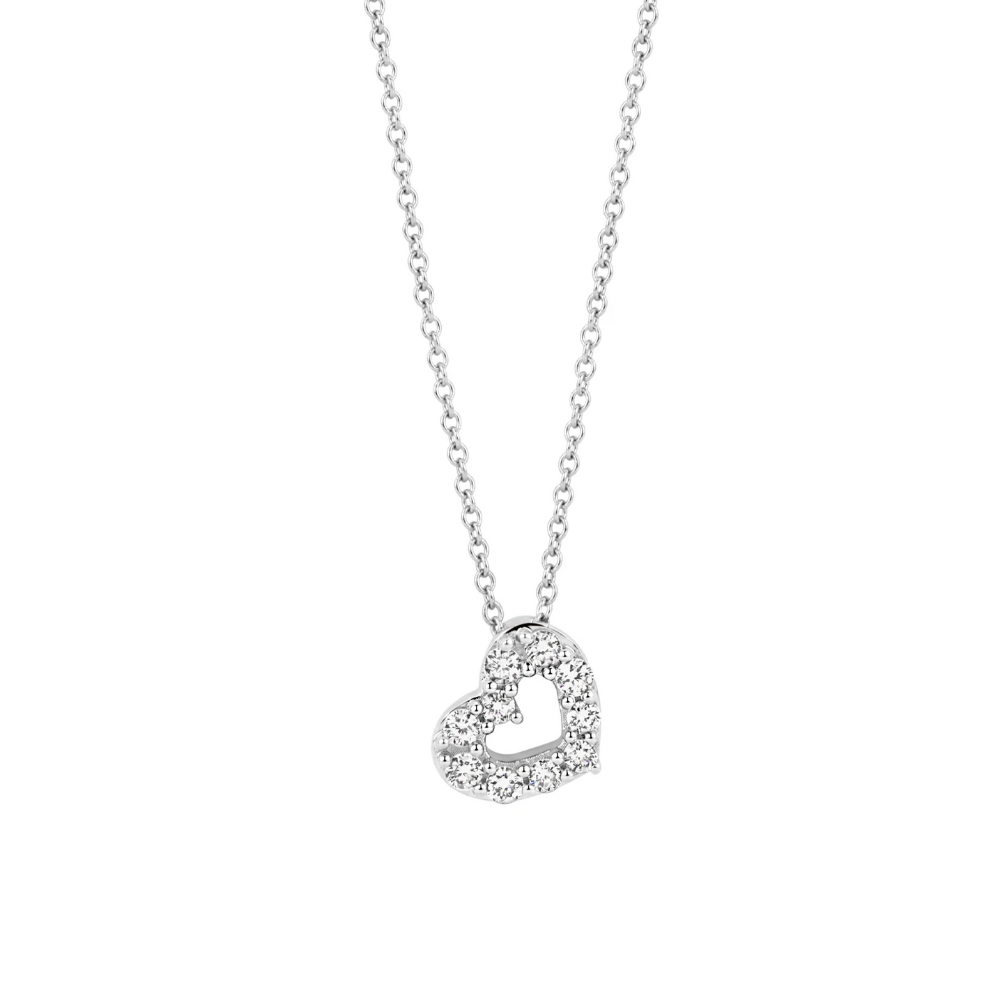 Collier Witgoud 14k met lab grown diamant