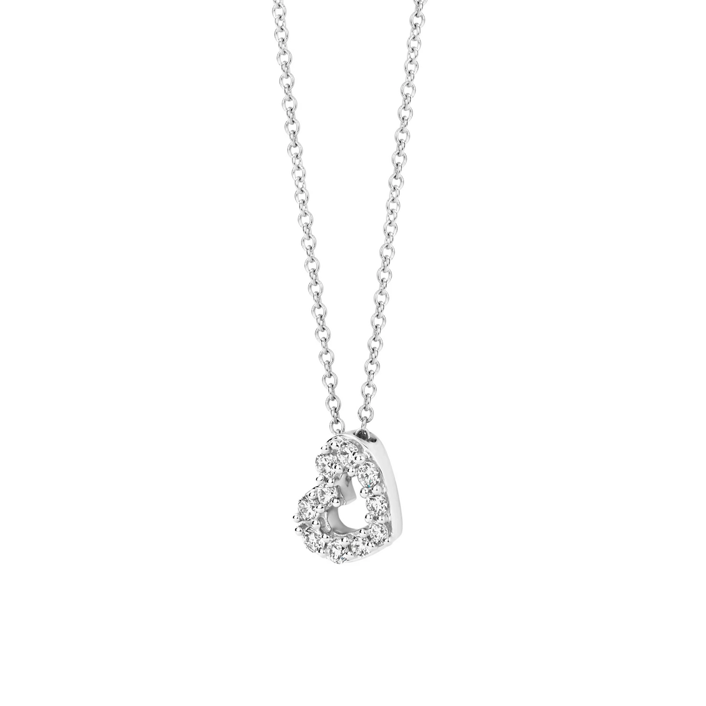 Collier Witgoud 14k met lab grown diamant