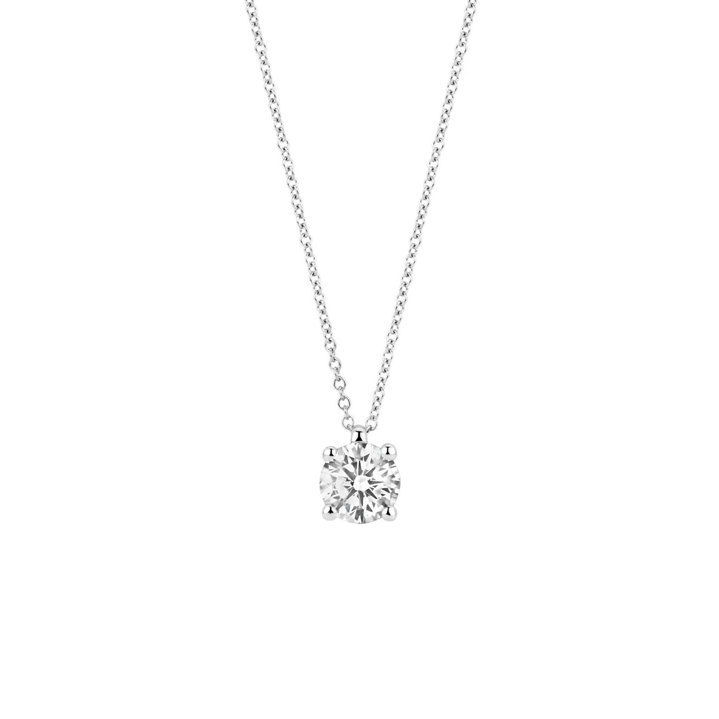Collier Witgoud 14k met lab grown diamant