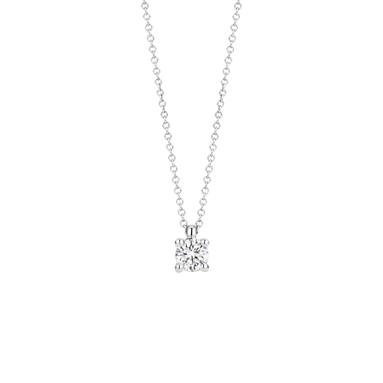 Collier Witgoud 14k met lab grown diamant