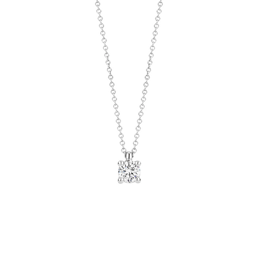 Collier Witgoud 14k met lab grown diamant