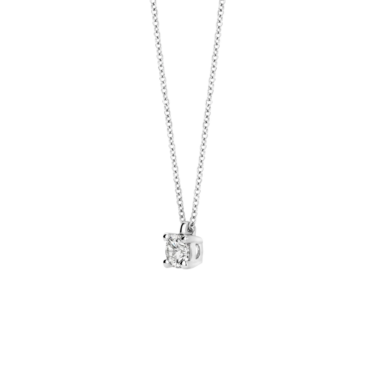 Collier Witgoud 14k met lab grown diamant