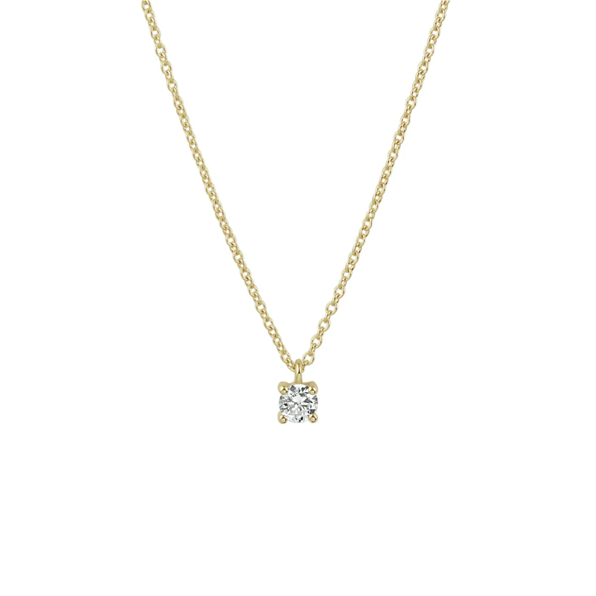 collier zirkonia 40 - 42 - 44 cm 14K geelgoud