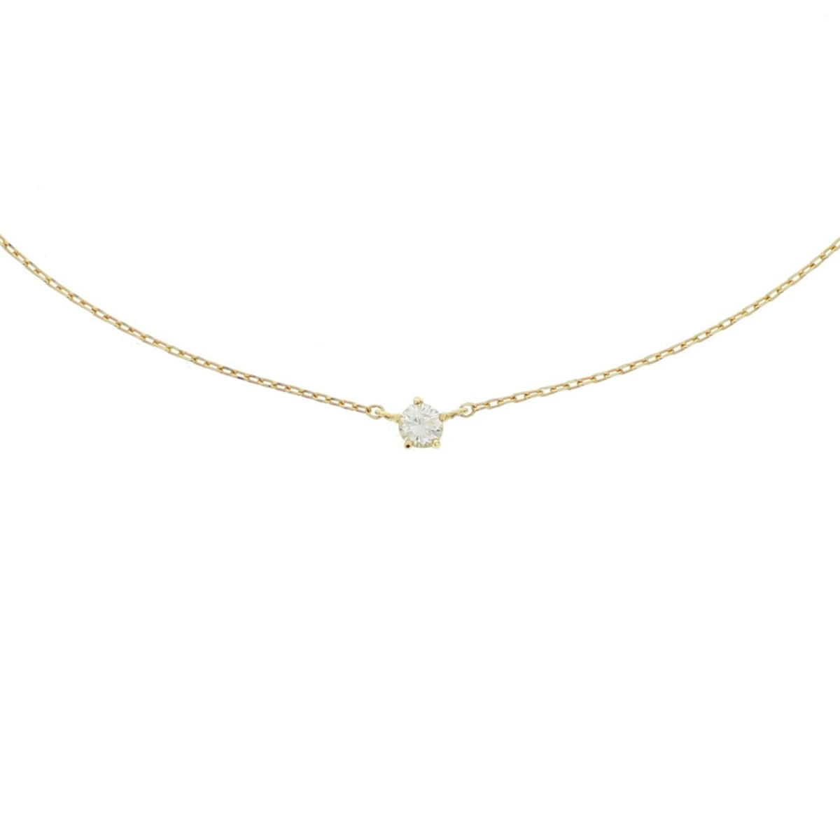 collier zirkonia 40 - 42 - 44 cm 14K geelgoud