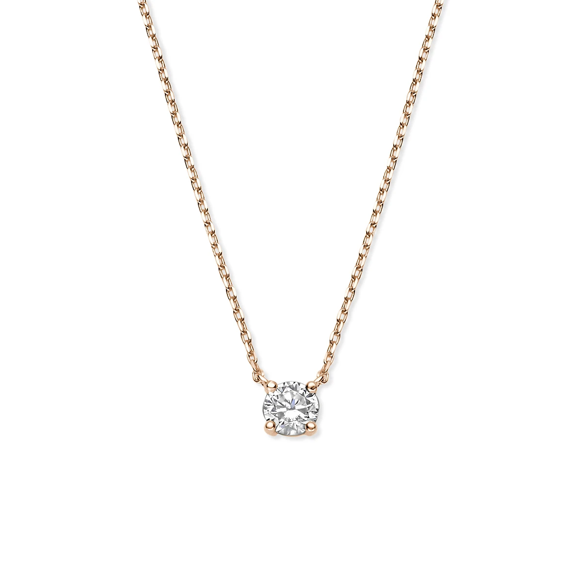 collier zirkonia 40 - 42 - 44 cm 14K roségoud