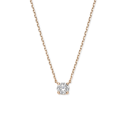 collier zirkonia 40 - 42 - 44 cm 14K roségoud