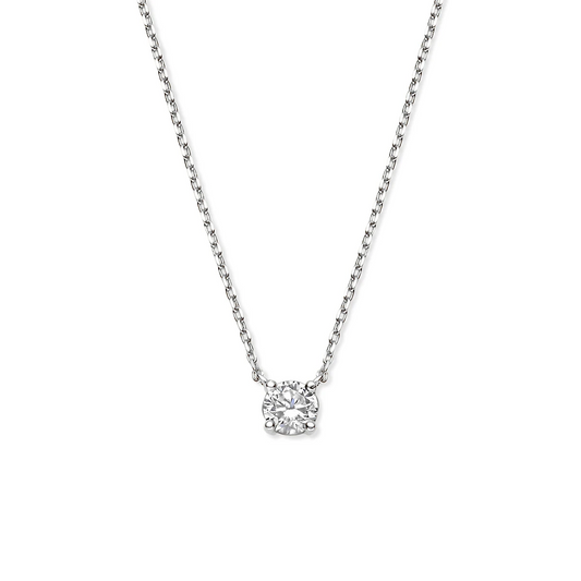collier zirkonia 40 - 42 - 44 cm 14K witgoud