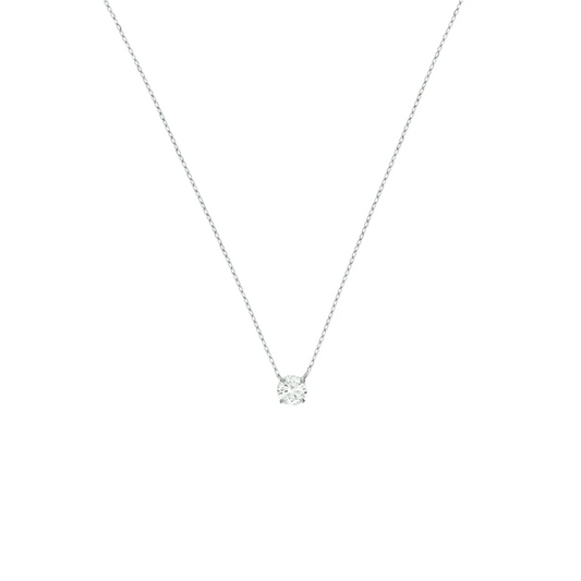 collier zirkonia 40 - 42 - 44 cm 14K witgoud