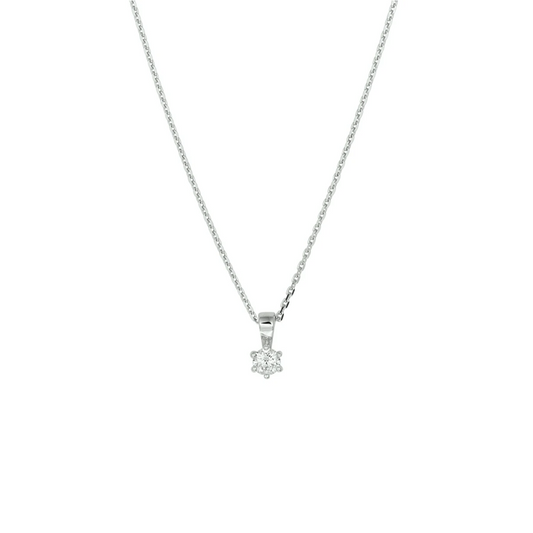 collier zirkonia 41 + 4 cm zilver gerhodineerd