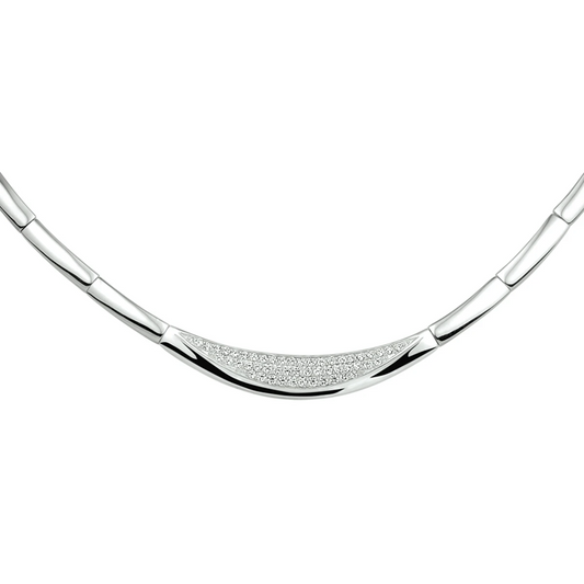 collier zirkonia zilver gerhodineerd