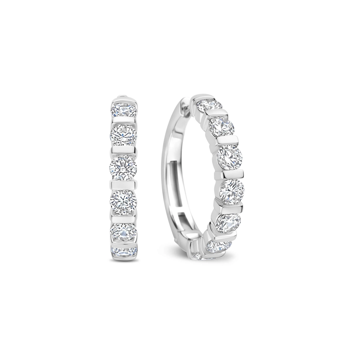 Contrast Tennis Hoops Zilver 25mm