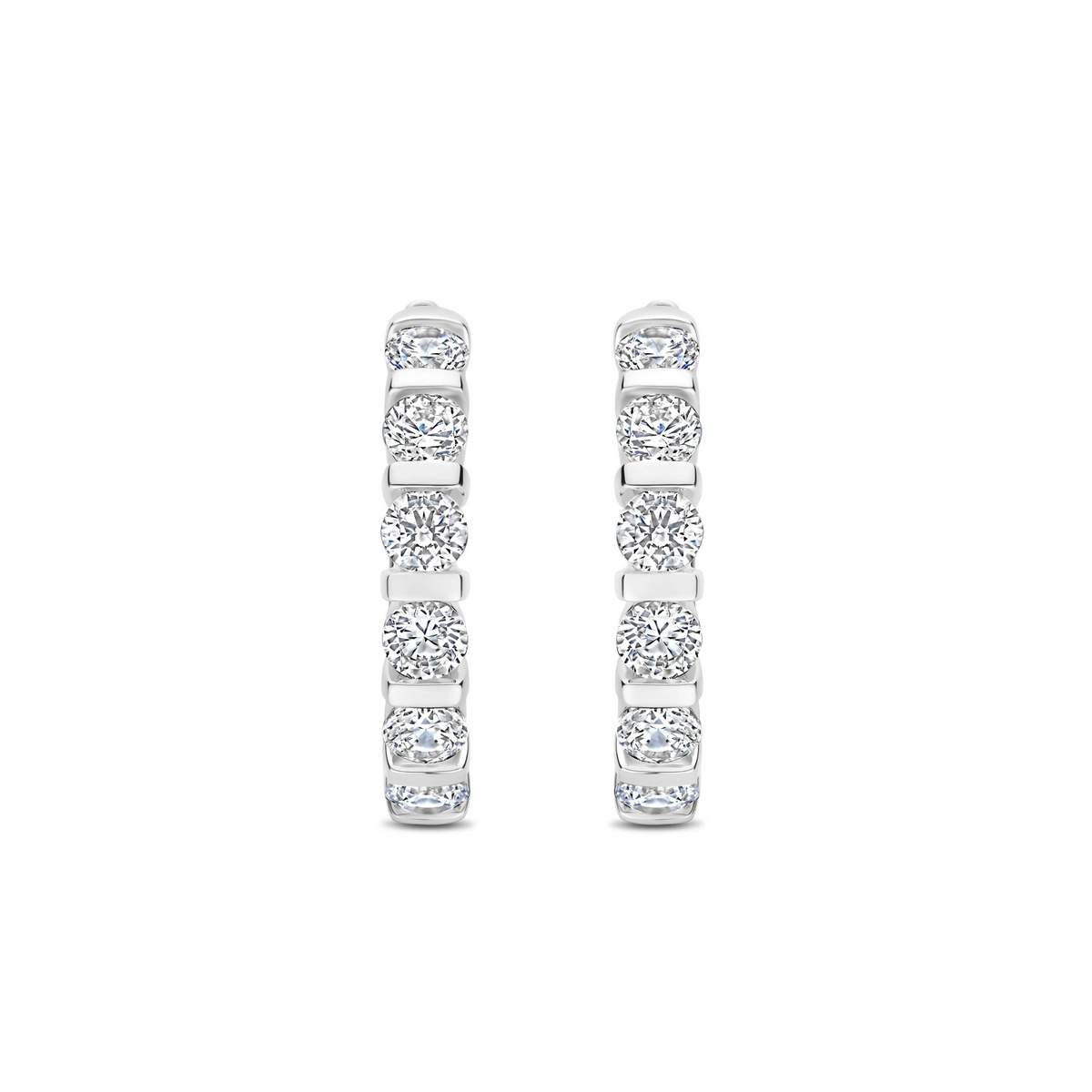Contrast Tennis Hoops Zilver 25mm