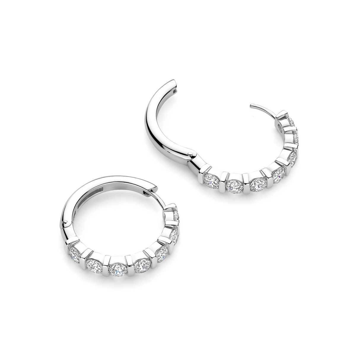 Contrast Tennis Hoops Zilver 25mm
