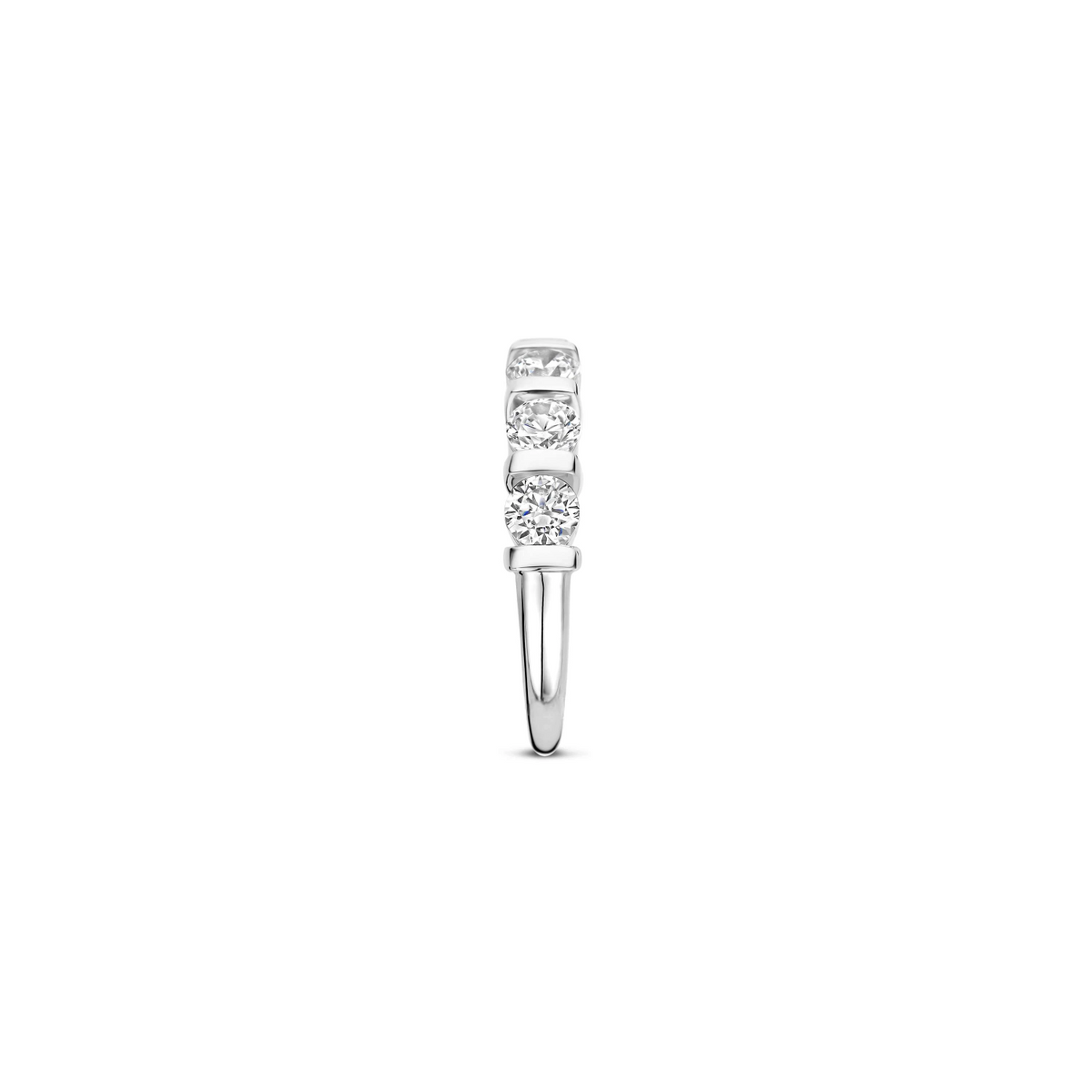 Contrast Tennis Ring Zilver