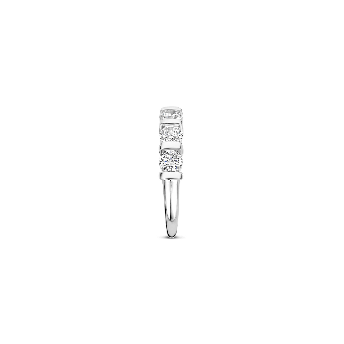 Contrast Tennis Ring Zilver
