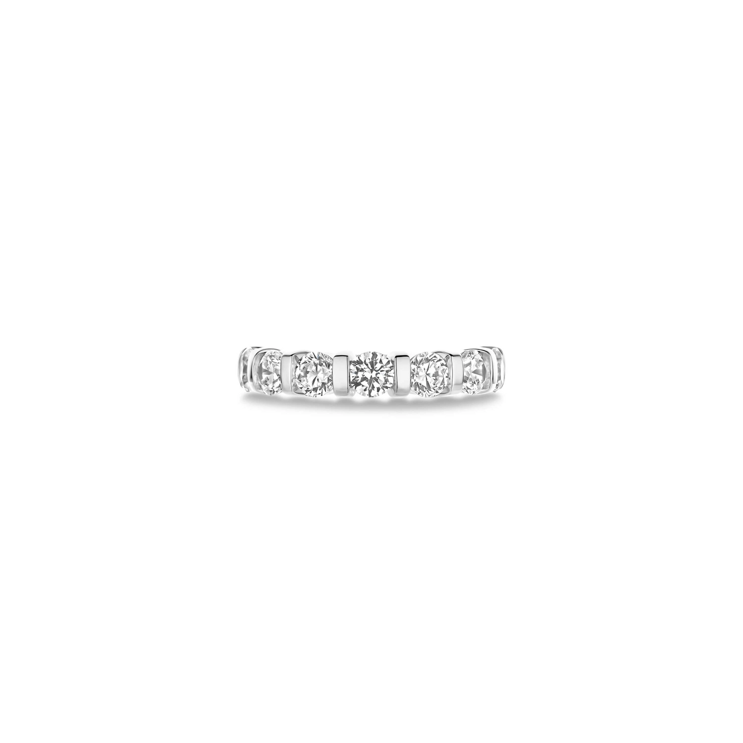 Contrast Tennis Ring Zilver