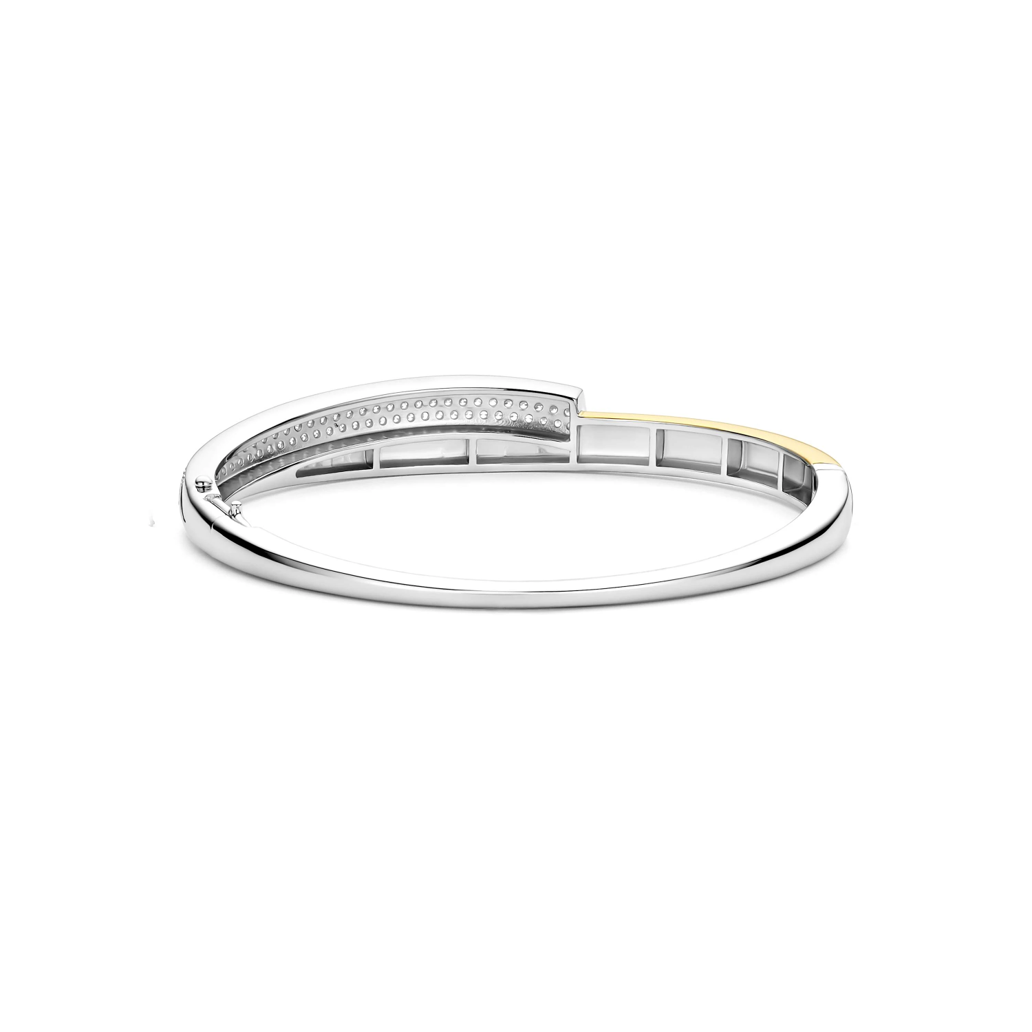Contrast Twisted Zirkonia Bangle