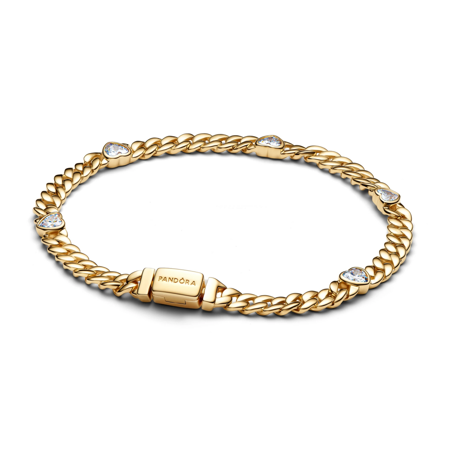 Cubaanse schakelarmband met hartjes