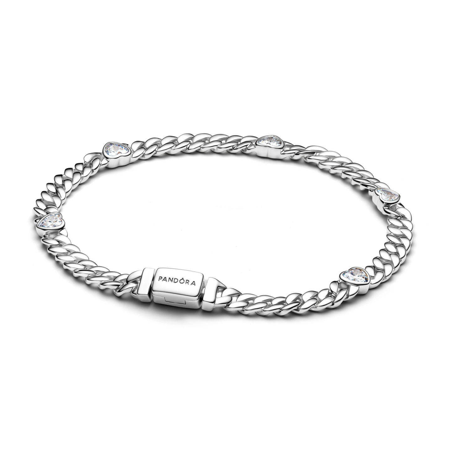 Cubaanse schakelarmband met hartjes