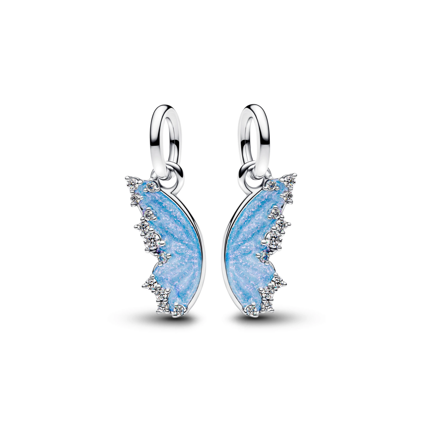 Deelbare hangende bedel met vlinder