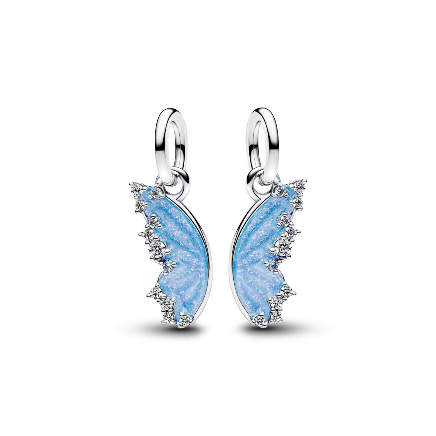Deelbare hangende bedel met vlinder