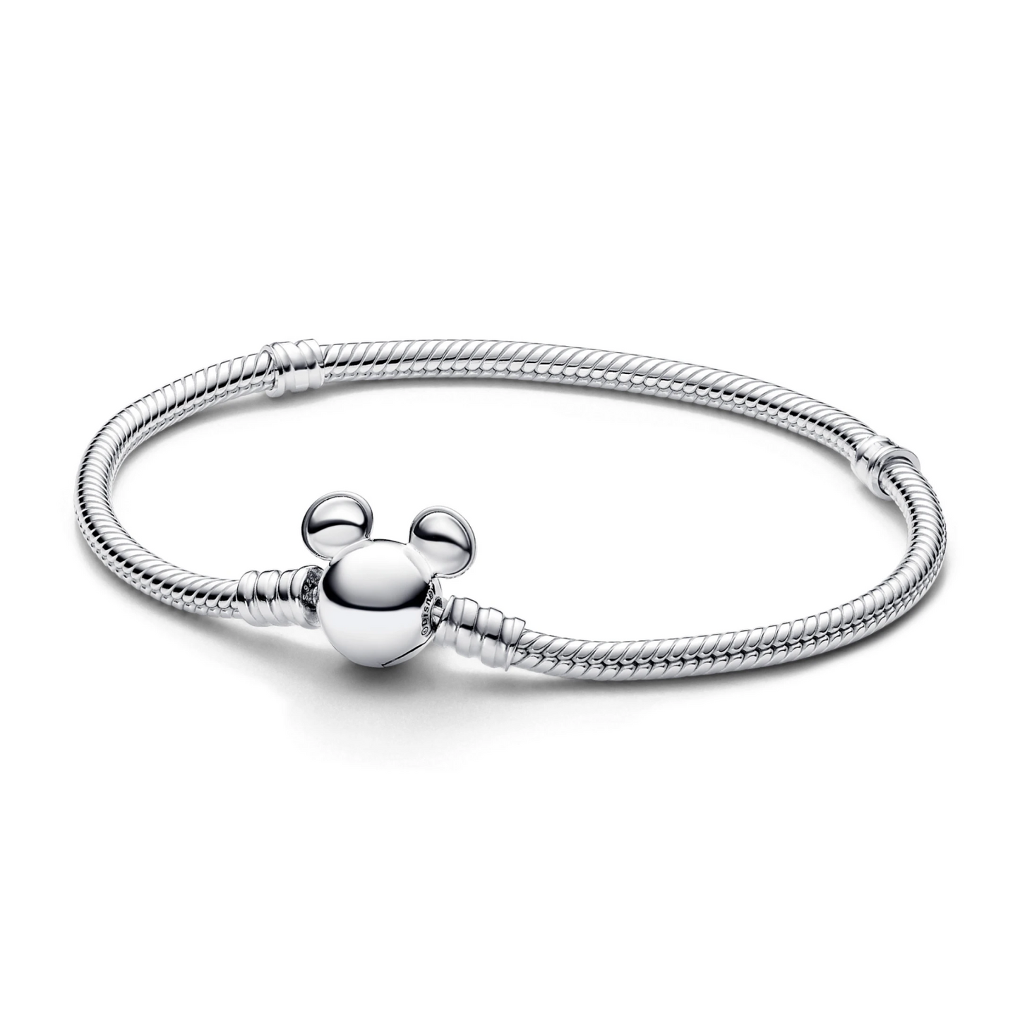 Disney slangenschakelarmband met Mickey Mouse-sluiting van Pandora Moments