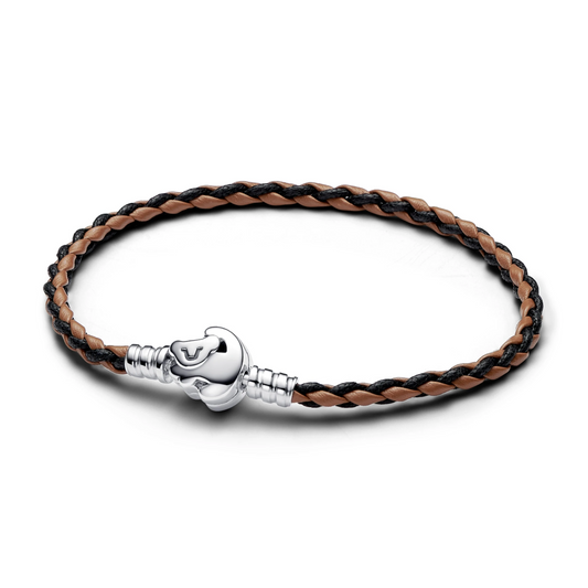 Disney The Lion King Sluiting Pandora Moments Gevlochten Leren Armband
