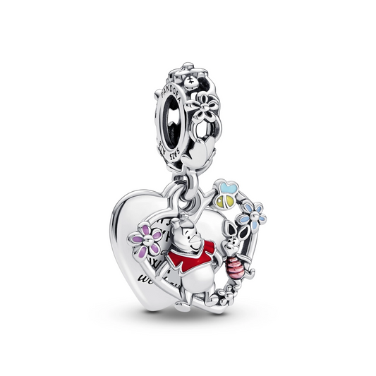 Disney Winnie the Pooh & Piglet Dubbele Hangende Bedel