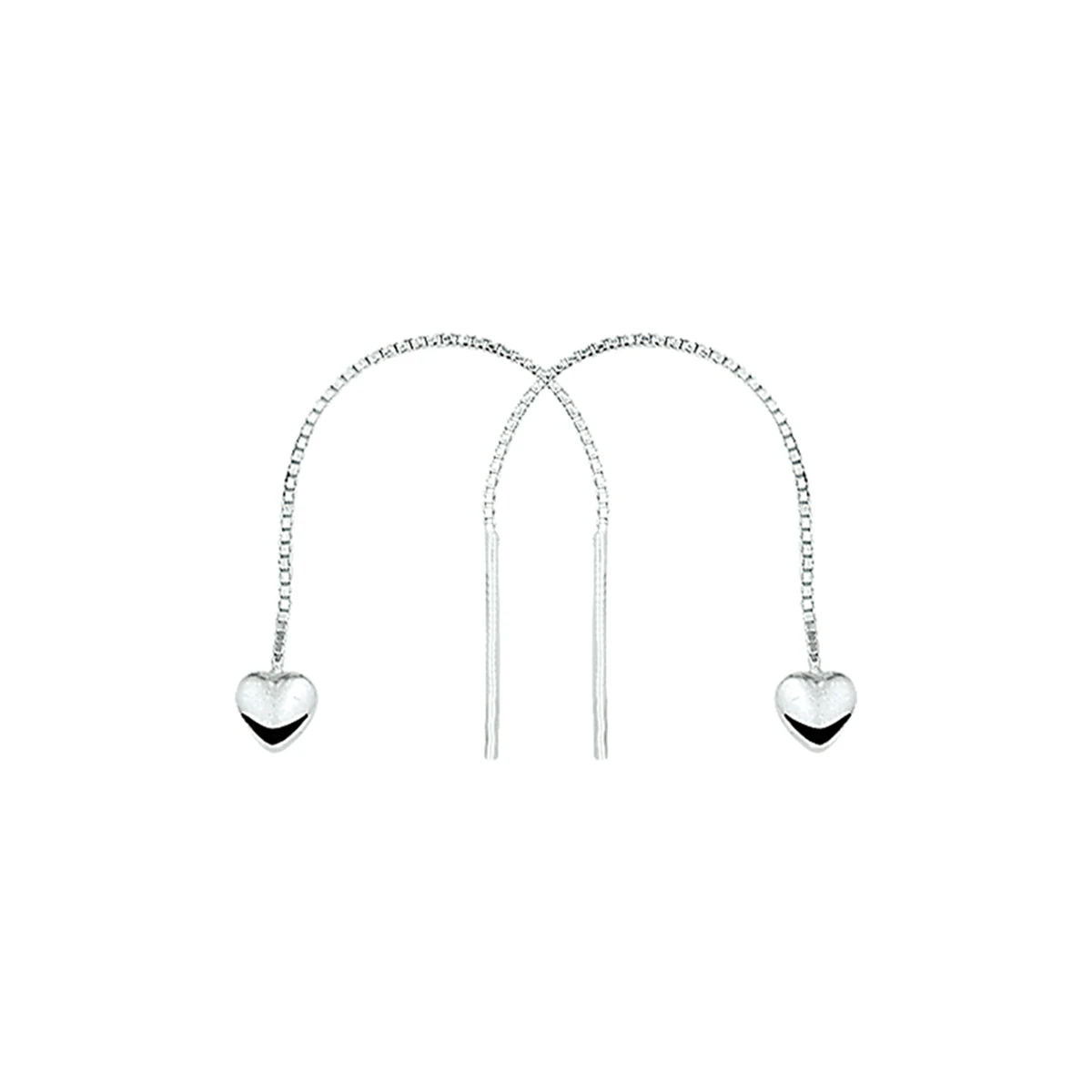 doortrekoorbellen hart zilver gerhodineerd