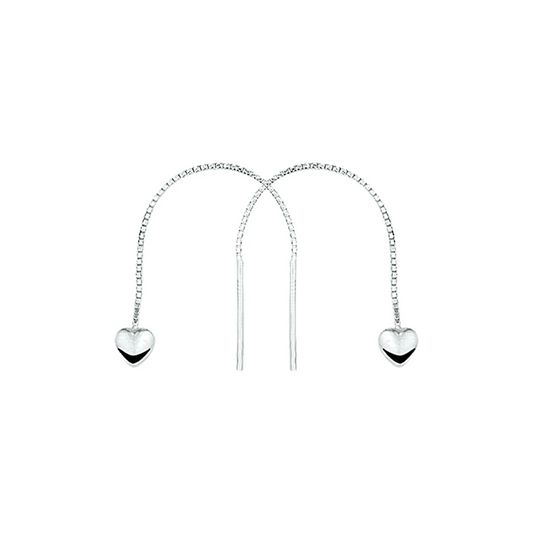 doortrekoorbellen hart zilver gerhodineerd