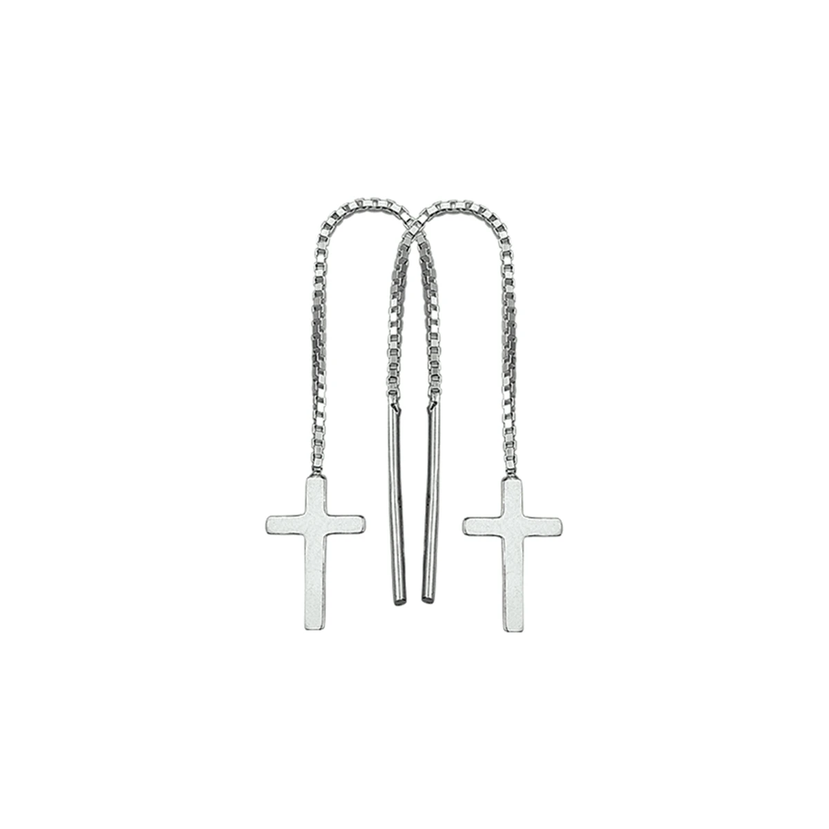 doortrekoorbellen kruis zilver wit
