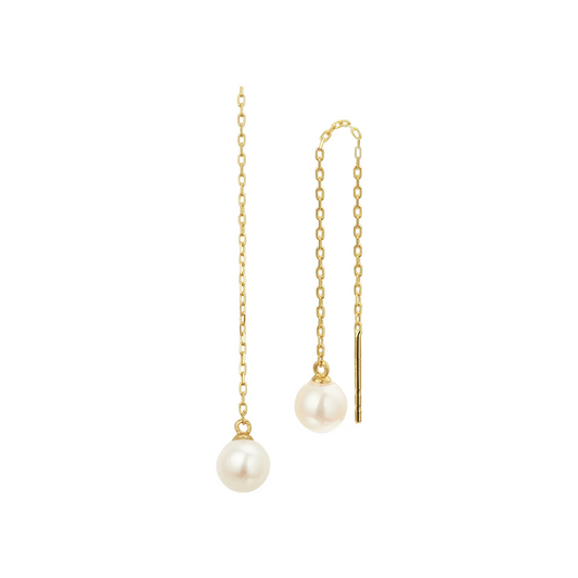 doortrekoorbellen parel 14K geelgoud