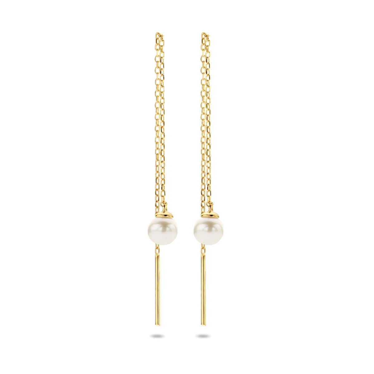 doortrekoorbellen parel 67 mm 14K geelgoud