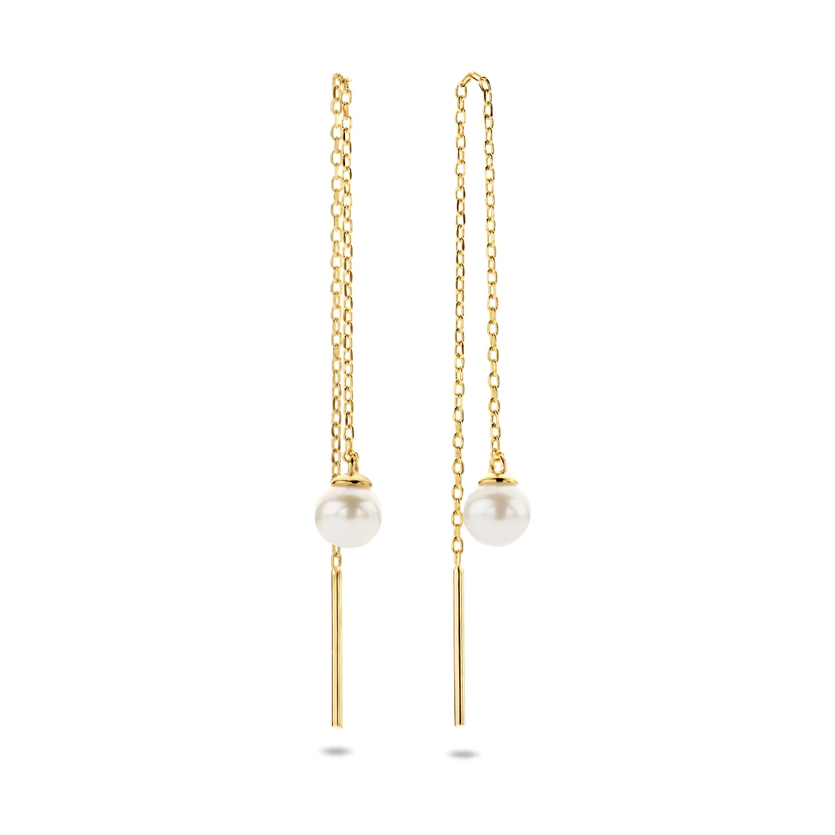 doortrekoorbellen parel 67 mm 14K geelgoud
