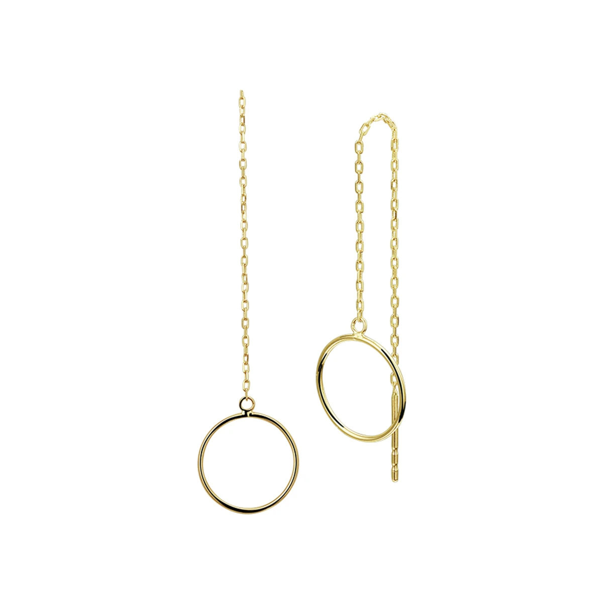 doortrekoorbellen rondje 14K geelgoud