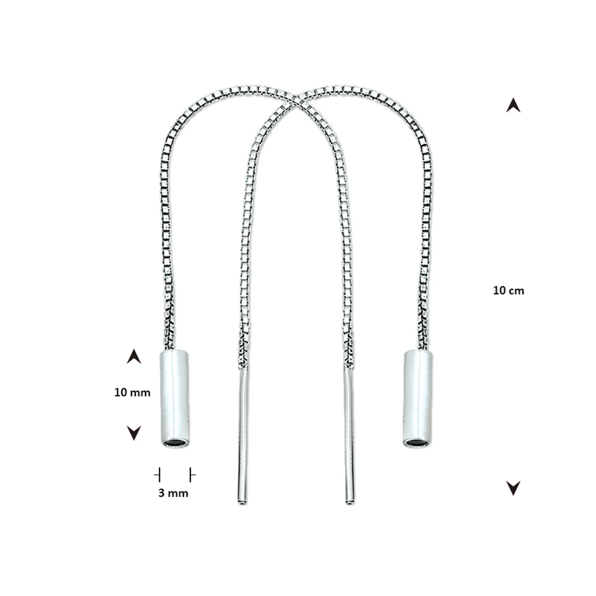 doortrekoorbellen zilver wit