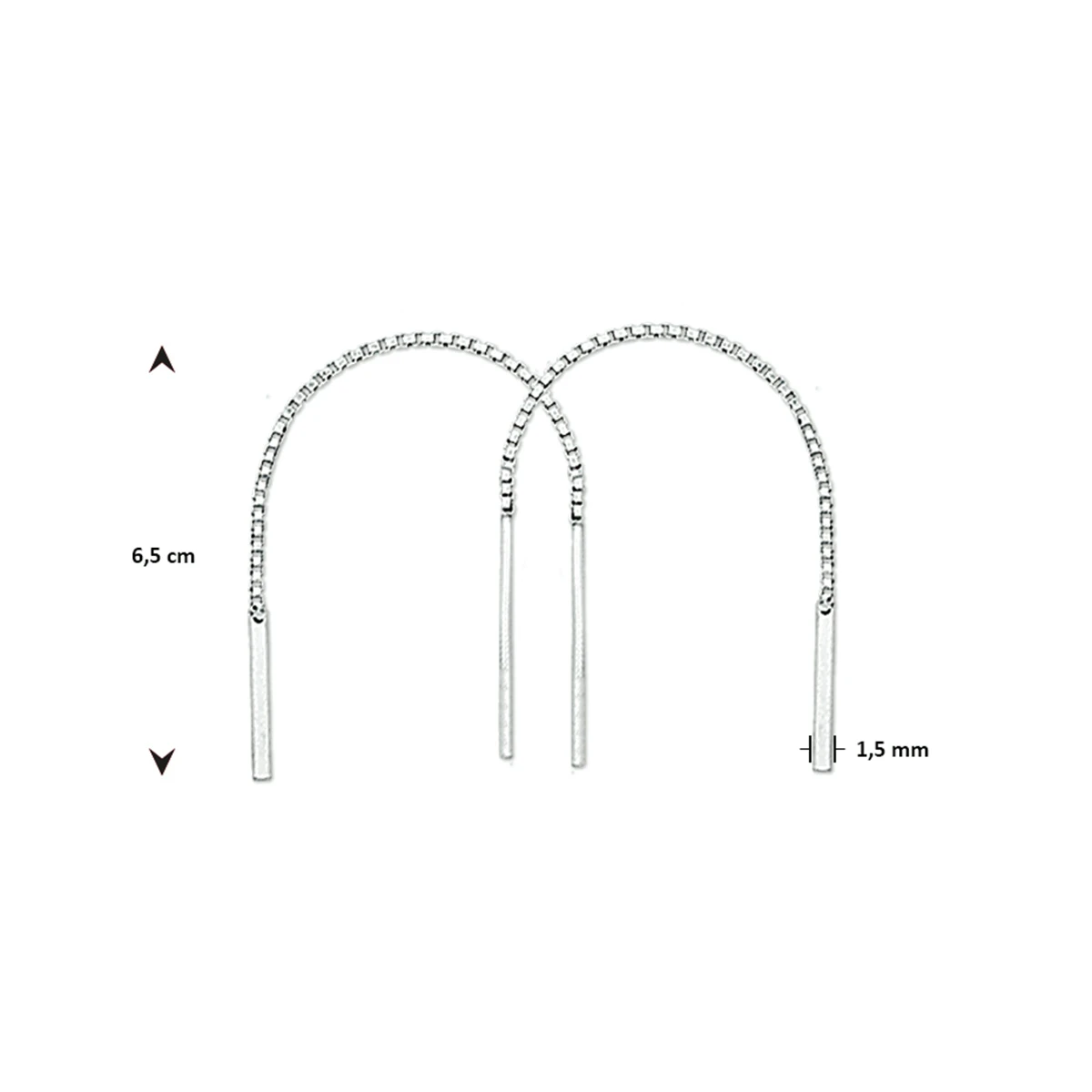 doortrekoorbellen zilver wit