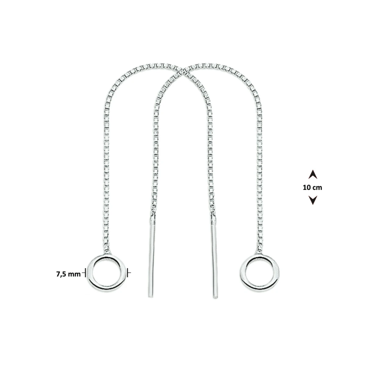 doortrekoorbellen zilver wit
