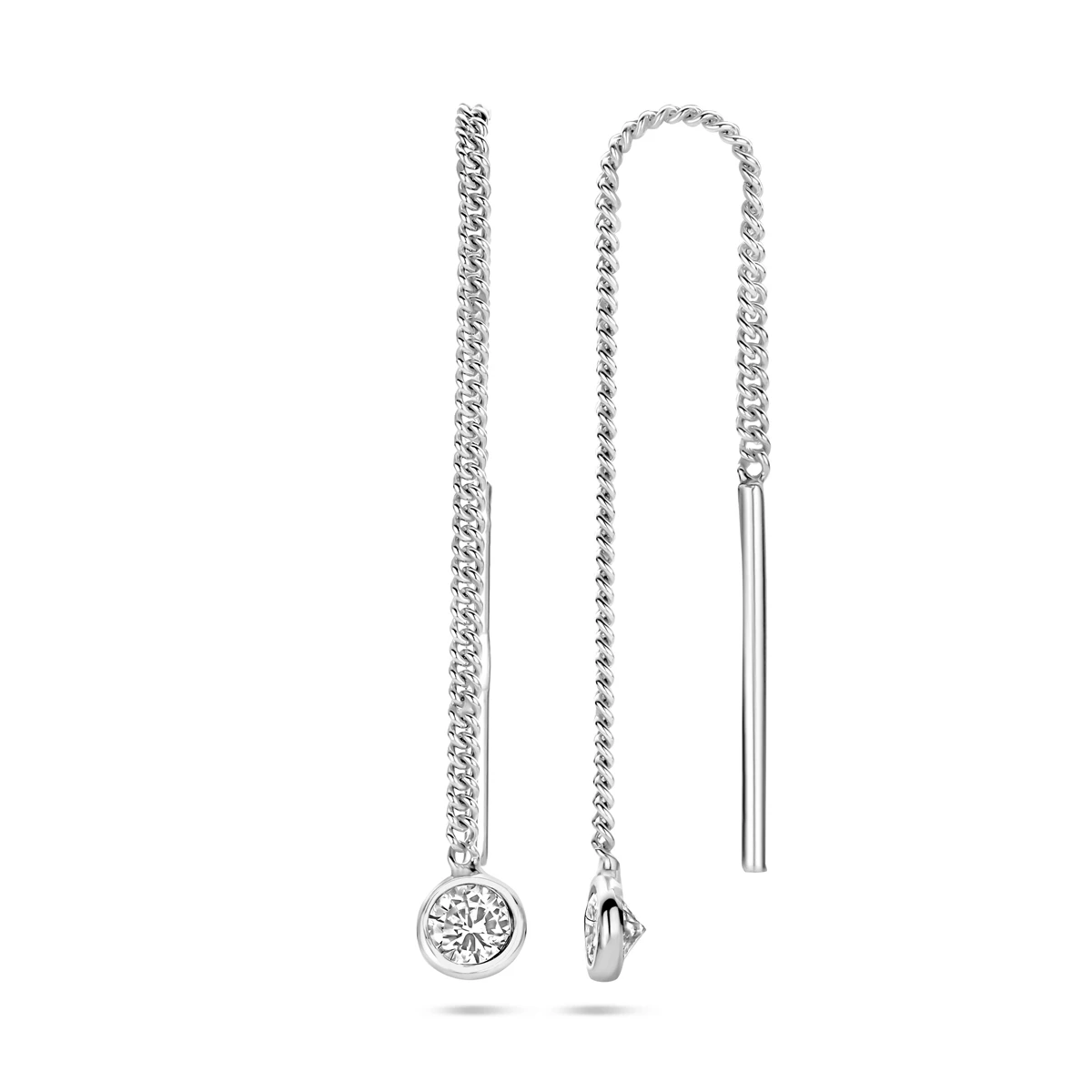 doortrekoorbellen zirkonia 65 mm zilver gerhodineerd