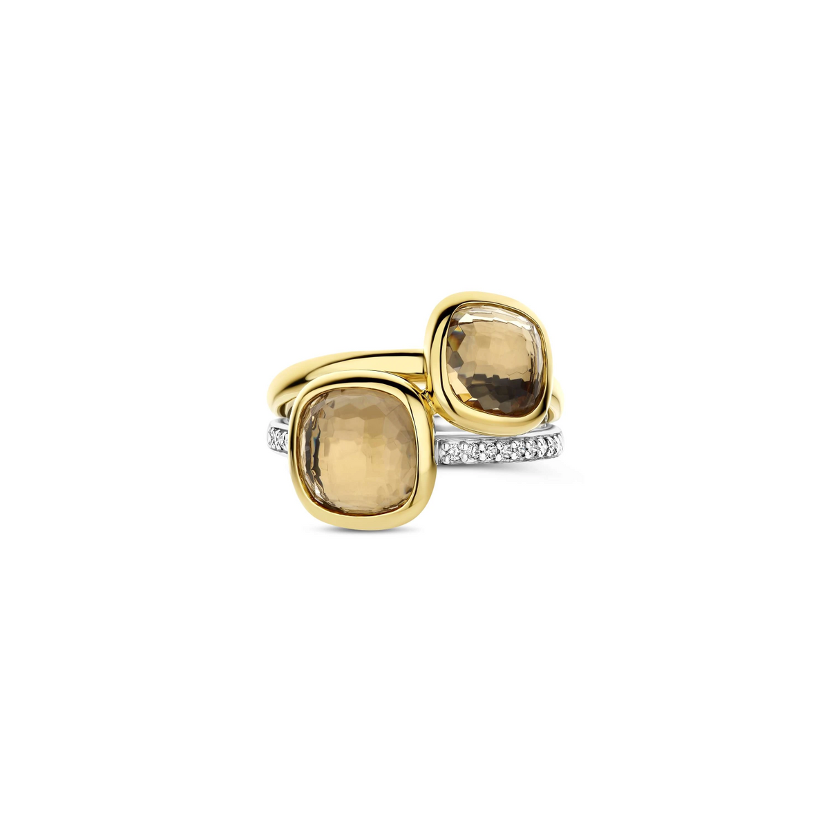 Double Cushion Ring Geel