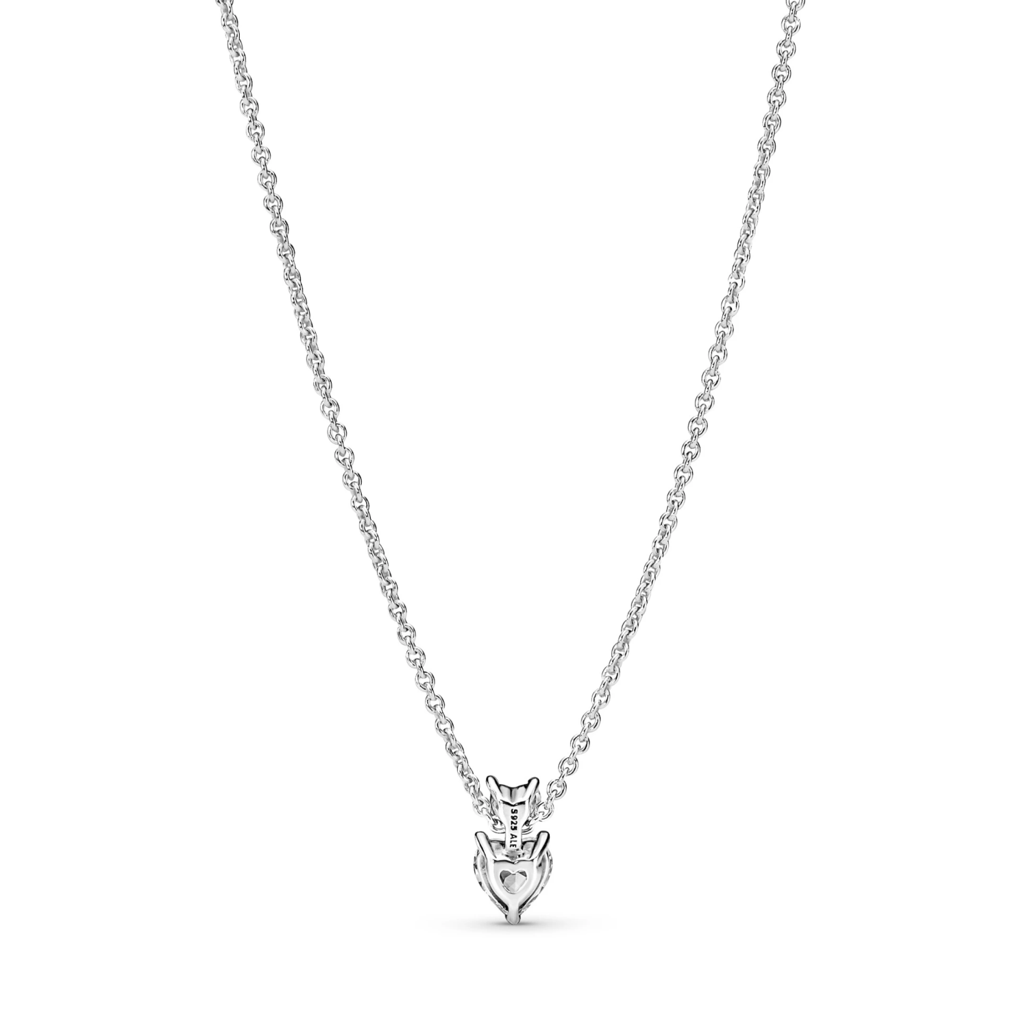 Double Heart Pendant Sparkling Collier Necklace