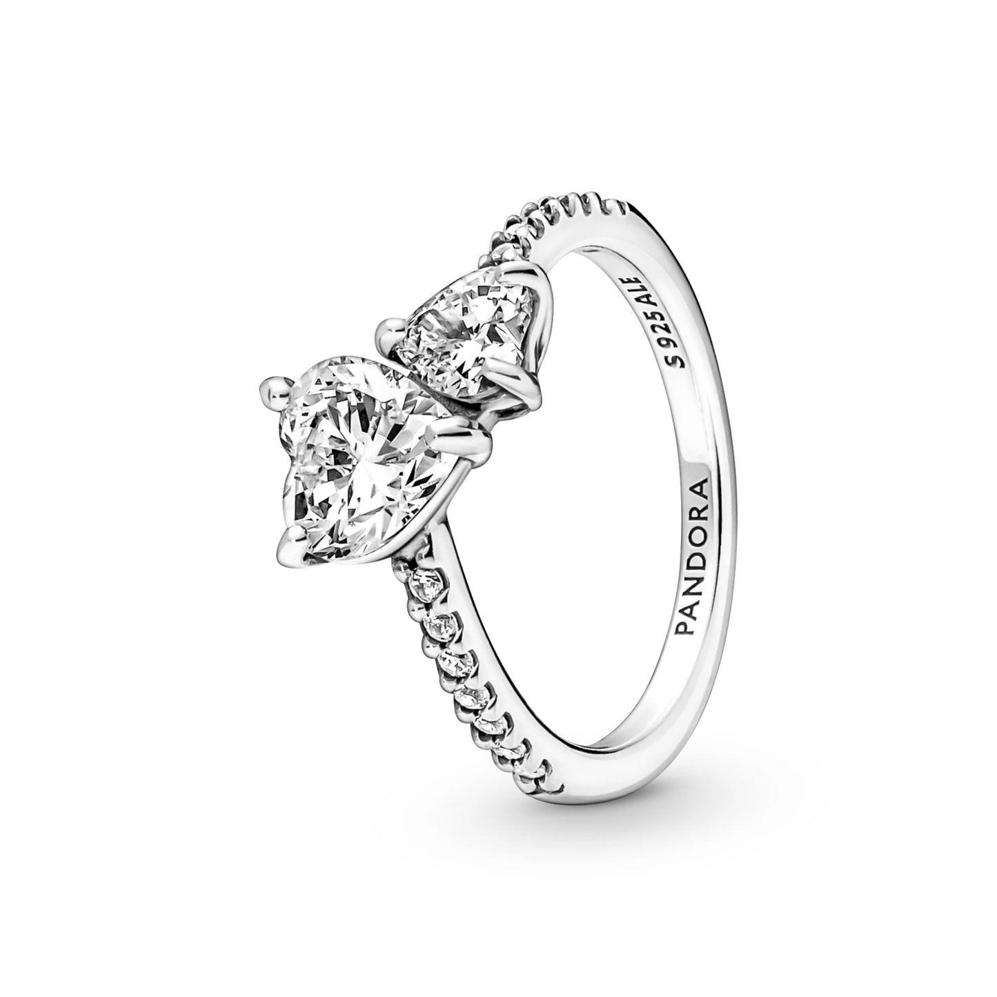 Double Heart Sparkling Ring