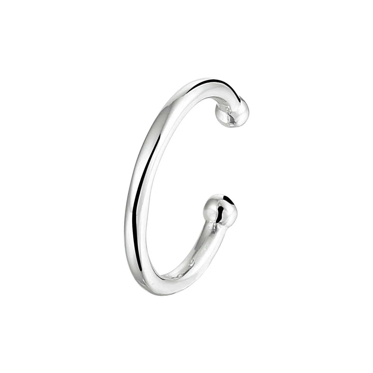 earcuff 13 mm zilver gerhodineerd